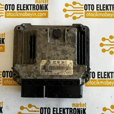03C907309E 0261S06351 MED17.5.5 VOLKSWAGEN GOLF,JETTA,PASSAT,SCİROCCO 1.4TSİ ÇIKMA ORİJİNAL MOTOR BEYNİ